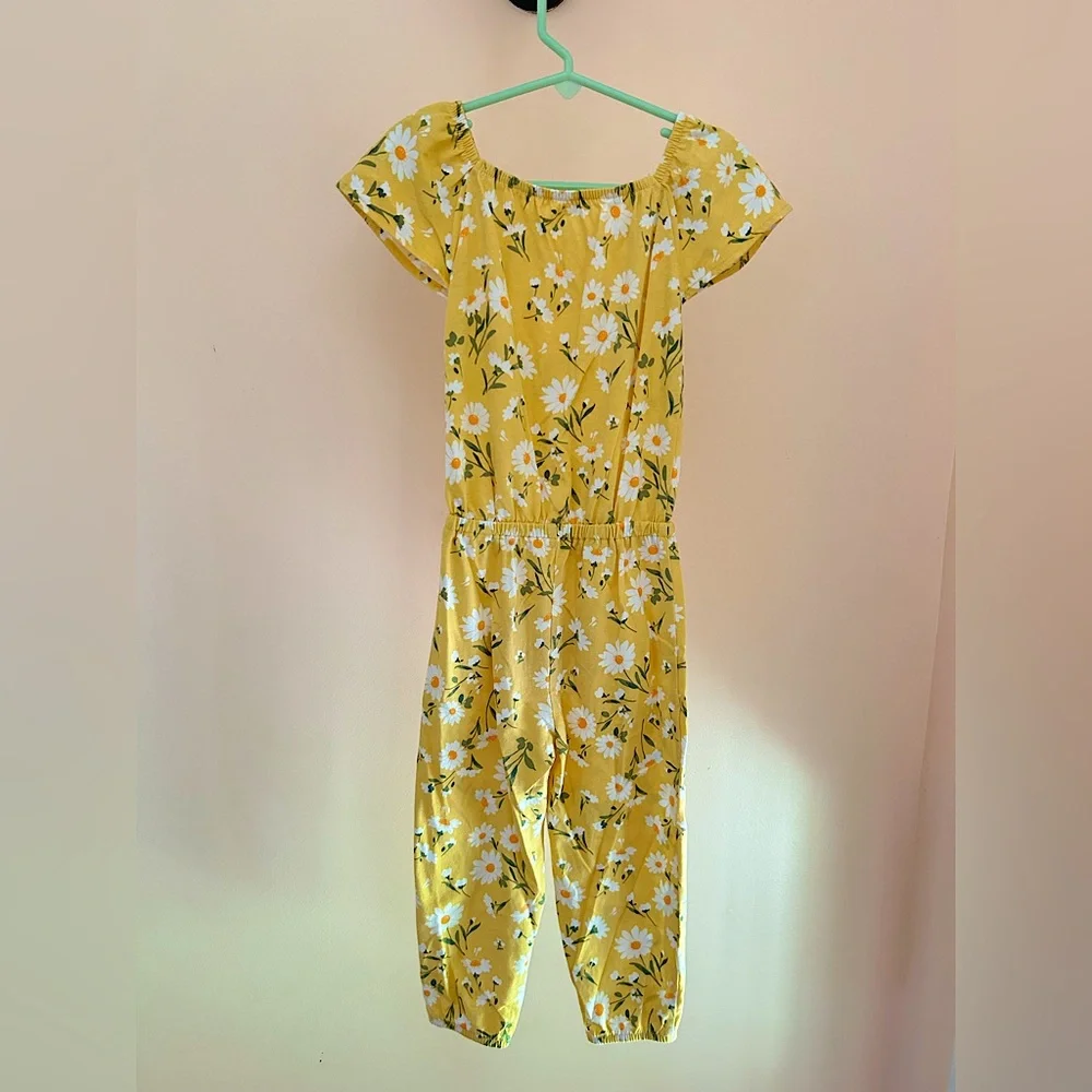Yellow Floral Jumpsuit | Spring One Piece | Girls Size 3T | The Children’s Place